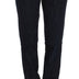 Cavalli Blue Cotton Straight Fit Stretch Jeans