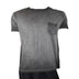 Saint Laurent Saint Laurent Men's Grey Dyed Fine Knit Cotton T-Shirt