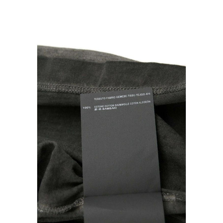 Saint Laurent Saint Laurent Men's Grey Dyed Fine Knit Cotton T-Shirt