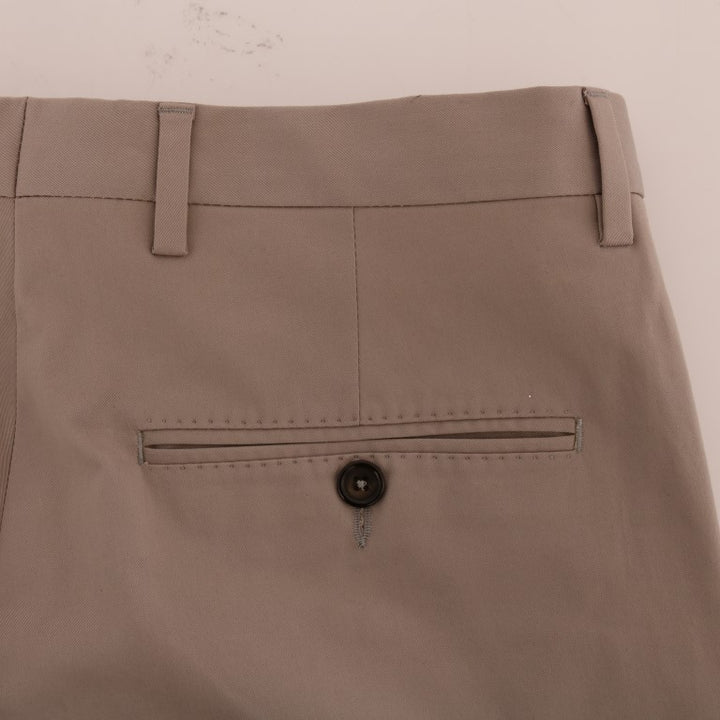 Dolce & Gabbana Beige Cotton Stretch Chinos Pants