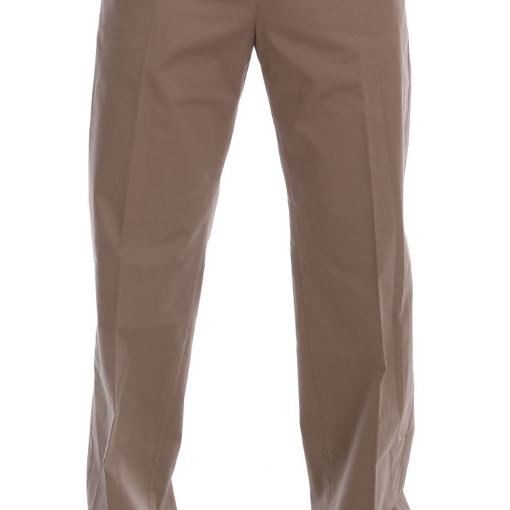 Dolce & Gabbana Beige Cotton Stretch Chinos Pants