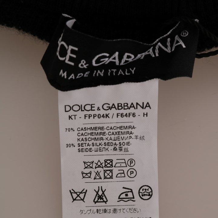 Dolce & Gabbana Black Cashmere Silk Stretch Tights Stockings