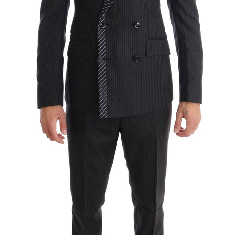 Dolce & Gabbana Gray Double Breasted 3 Piece Suit