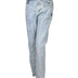 Saint Laurent Women's Blue Cotton Snow Wash Denim Jeans