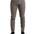 Dolce & Gabbana Brown Cotton Stretch Skinny Men Pants