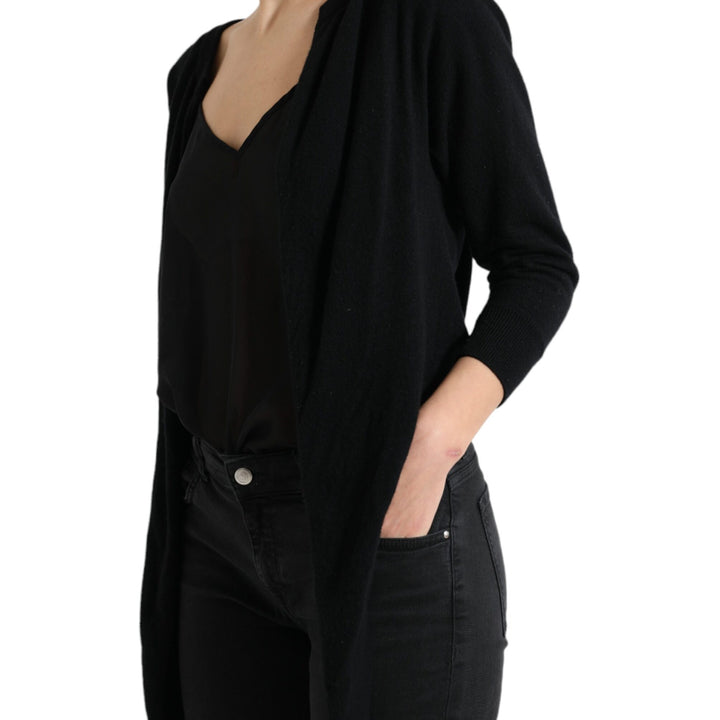 Dolce & Gabbana Black Cardigan Cashmere Long Sleeves Sweater