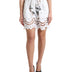 Dolce & Gabbana White Cotton Cutout High Waist Bermuda Shorts