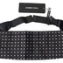 Dolce & Gabbana Black Silk Polka Waist Tuxedo Belt Cummerbund