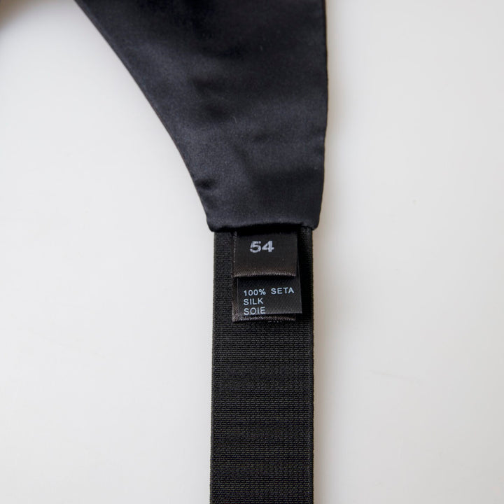 Dolce & Gabbana Black Men Wide Waist Silk Belt Cummerbund