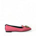 Dolce & Gabbana Pink Black Devotion Slip On Flat Shoes