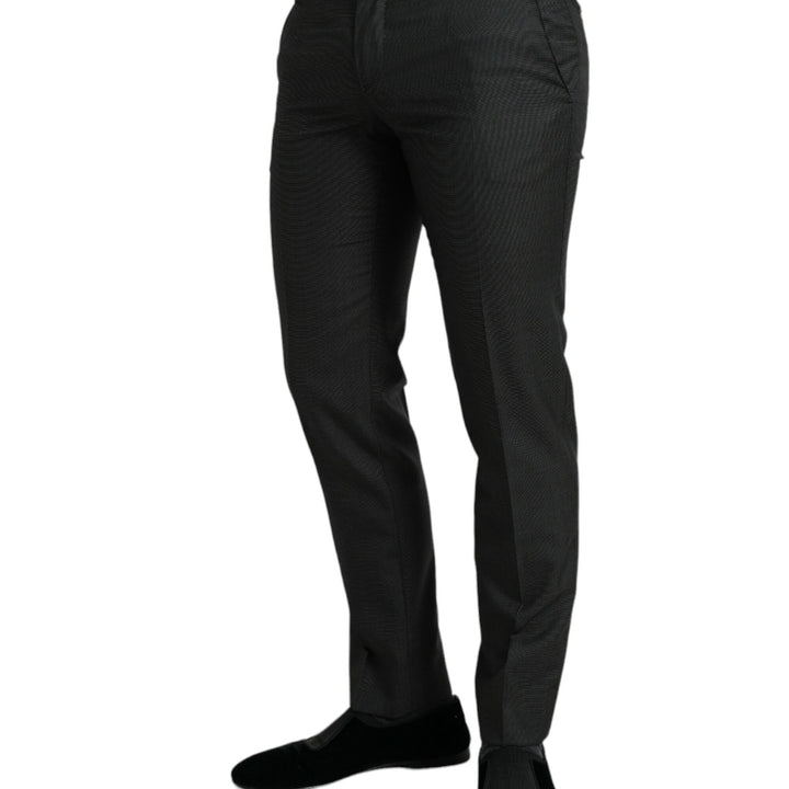 Dolce & Gabbana Dark Gray Stretch Slim Formal Pants