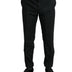 Dolce & Gabbana Black Striped slim fit Formal Pants