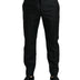 Dolce & Gabbana Black Wool Slim Fit Formal Trouser Dress Pants