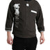 Dolce & Gabbana Dark Gray Cotton Button Down Pullover Sweater