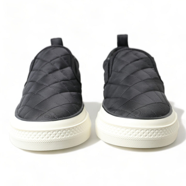 Dolce & Gabbana Black Quilted Slip On Low Top Sneakers Shoes