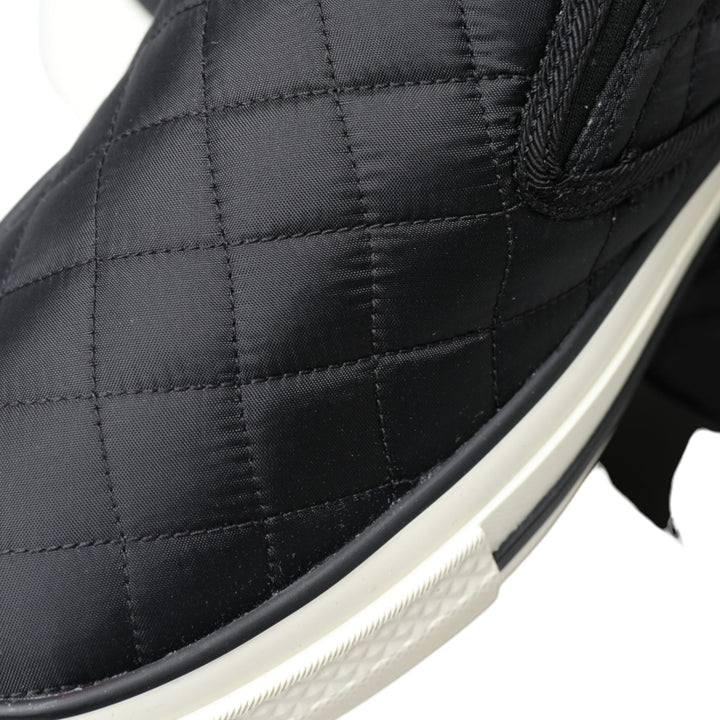 Dolce & Gabbana Black Quilted Slip On Low Top Sneakers Shoes