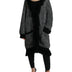 Dolce & Gabbana Black Gray Long Cape Cardigan Sweater