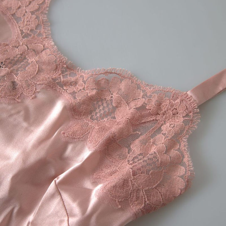 Dolce & Gabbana Antique Rose Lace Silk Camisole Top Underwear