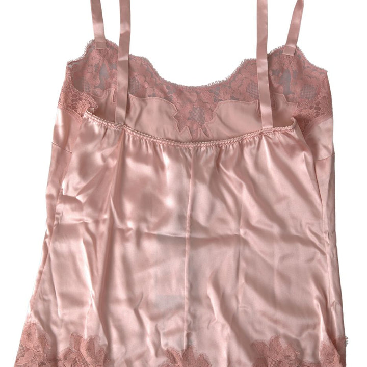 Dolce & Gabbana Antique Rose Lace Silk Camisole Top Underwear