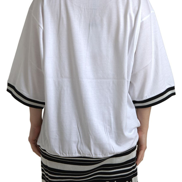 Dolce & Gabbana White Cotton DG Fashion Crew Neck Tee T-shirt