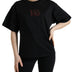 Dolce & Gabbana Black Cotton DG Crystal Crewneck Tee T-shirt