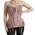 Dolce & Gabbana Pink Floral Applique Bustier Corset Top