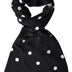 Dolce & Gabbana Black Polka Dots Silk Shawl Foulard Scarf