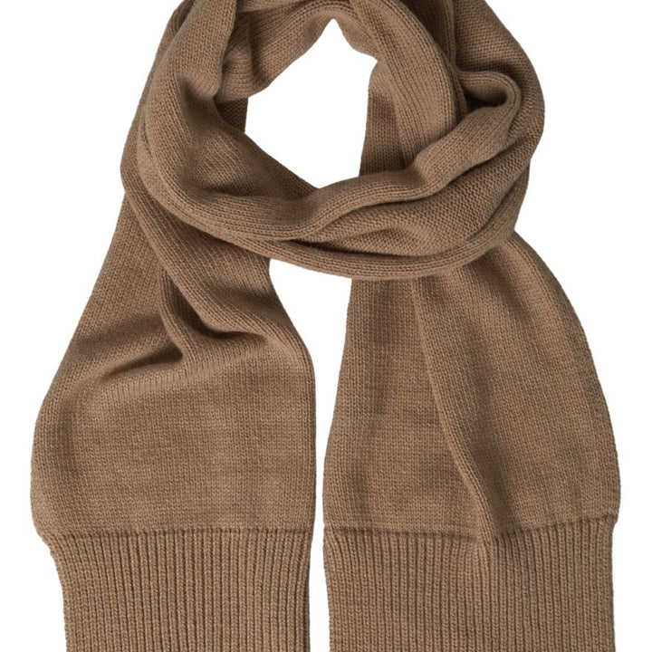 Dolce & Gabbana Brown Knitted Camel Wrap Shawl Foulard Scarf