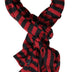 Dolce & Gabbana Red Black Stripes Acrylic Wrap Shawl Scarf