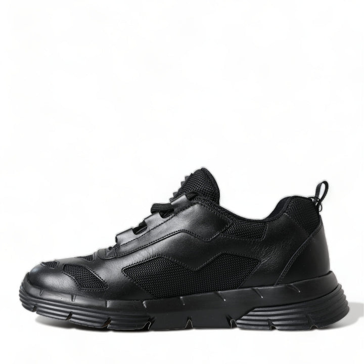 Prada Black Mesh Panel Low Top Twist Trainers Sneakers Shoes