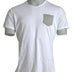 Dolce & Gabbana White Cotton Crew Neck Pocket T-shirt