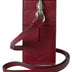 Dolce & Gabbana Red Leather Lanyard Logo Slim Card Holder Men Wallet