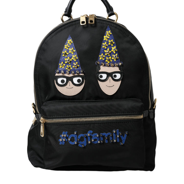 Dolce & Gabbana Black Nylon #DGFamily Backpack VULCANO Bag