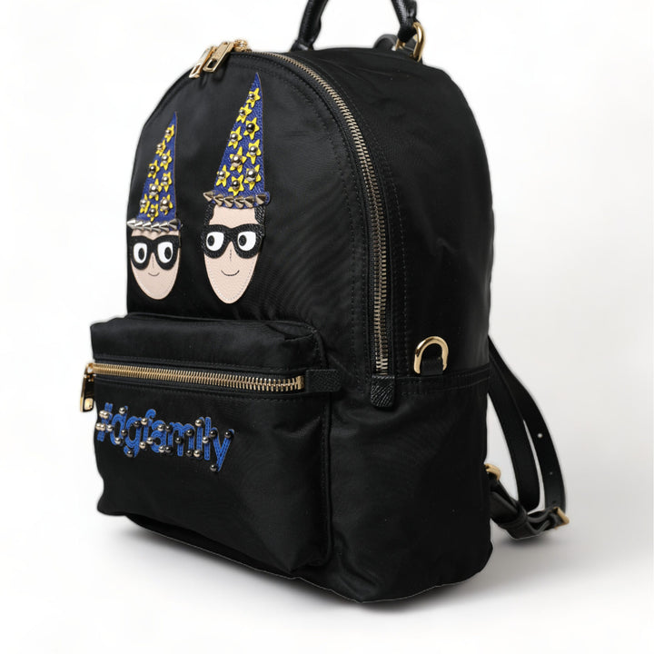 Dolce & Gabbana Black Nylon #DGFamily Backpack VULCANO Bag