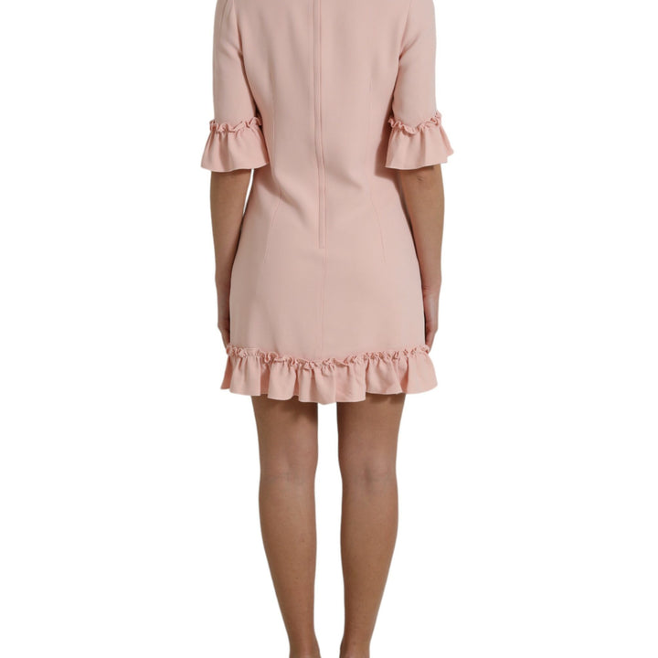 Dolce & Gabbana Light Pink Viscose A-line Shift Mini Dress