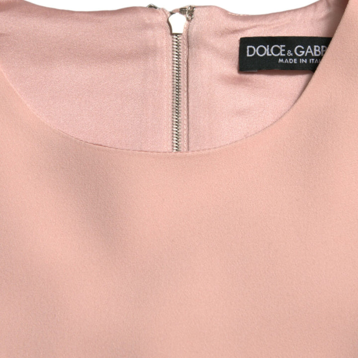 Dolce & Gabbana Light Pink Viscose A-line Shift Mini Dress