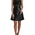 Valentino Shiny Black Nylon Cut Out A-line Mini Dress