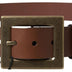 Dolce & Gabbana Brown Leather #DGFAMLY Square Buckle Belt