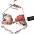 Dolce & Gabbana Pink Floral Halter Beachwear Swimwear Bikini Top