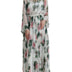 Dolce & Gabbana White Rose Print A-line Pleated Maxi Dress