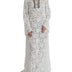 Dolce & Gabbana White Lace Crystal Embellished Shift Dress