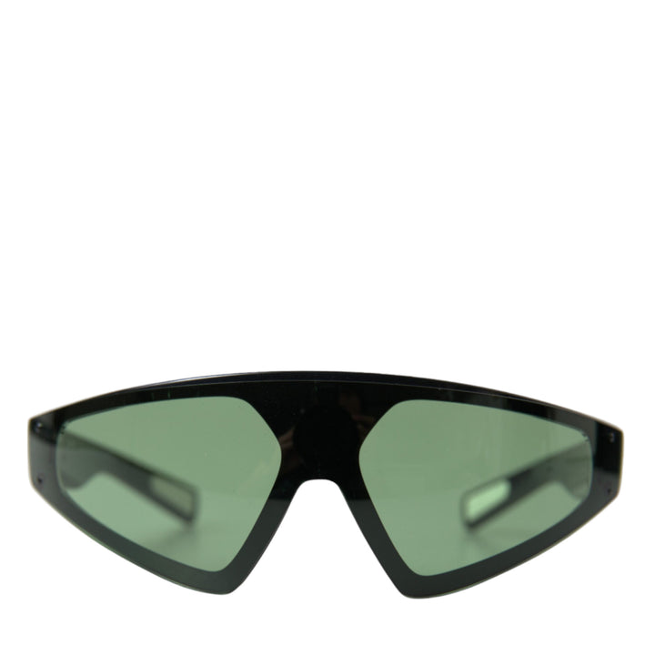 Dolce & Gabbana Black Acetate Frame Green Lens DG6161 Sporty Sunglasses