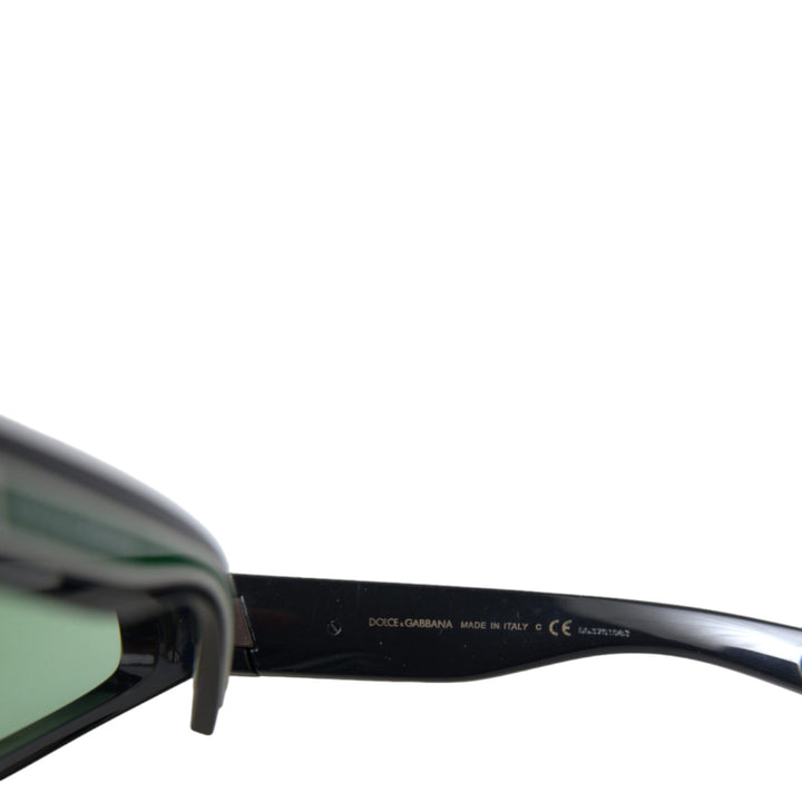 Dolce & Gabbana Black Acetate Frame Green Lens DG6161 Sporty Sunglasses