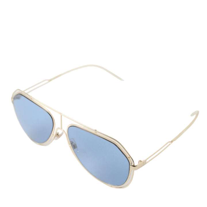 Dolce & Gabbana Gold Metal Frame Blue Lenses DG2176 Aviator Sunglasses