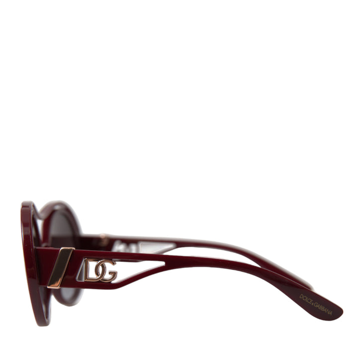 Dolce & Gabbana Bordeaux Frame Gray Lens DG Monogram DG6142 Sunglasses