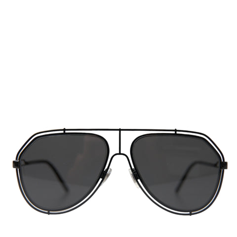 Dolce & Gabbana Black Metal Frame Gray Lenses Aviator DG2176 Sunglasses