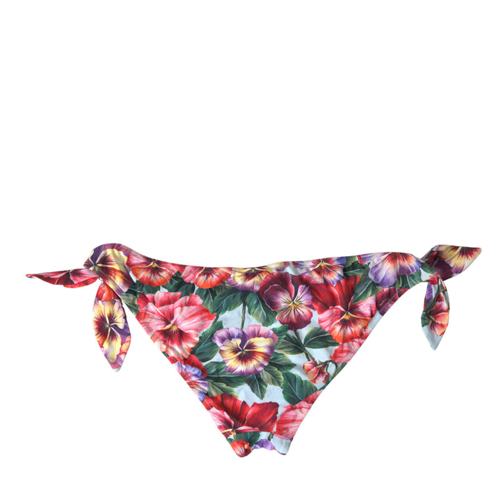 Dolce & Gabbana Multicolor Floral Swimwear Bottom Beachwear Bikini