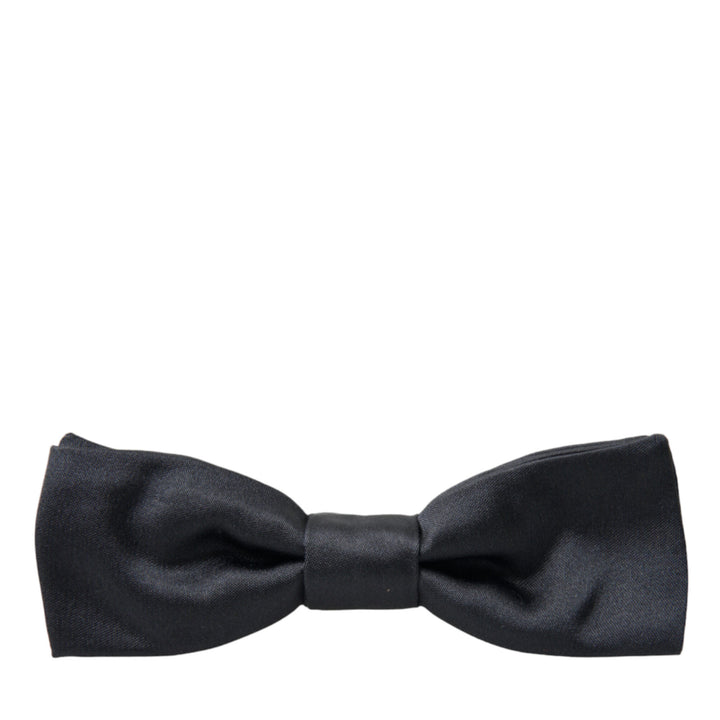 Dolce & Gabbana Dark Gray Silk Adjustable Neck Men Papillon Bow Tie