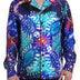 Dolce & Gabbana Multicolor Silk Psychedelic Print Men Pajama Shirt