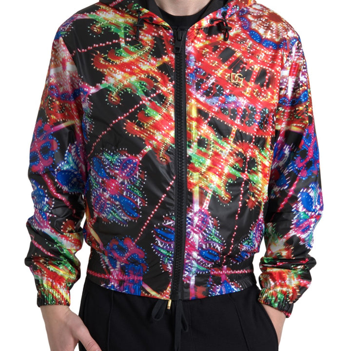 Dolce & Gabbana Multicolor Hooded Sweatshirt Sweater